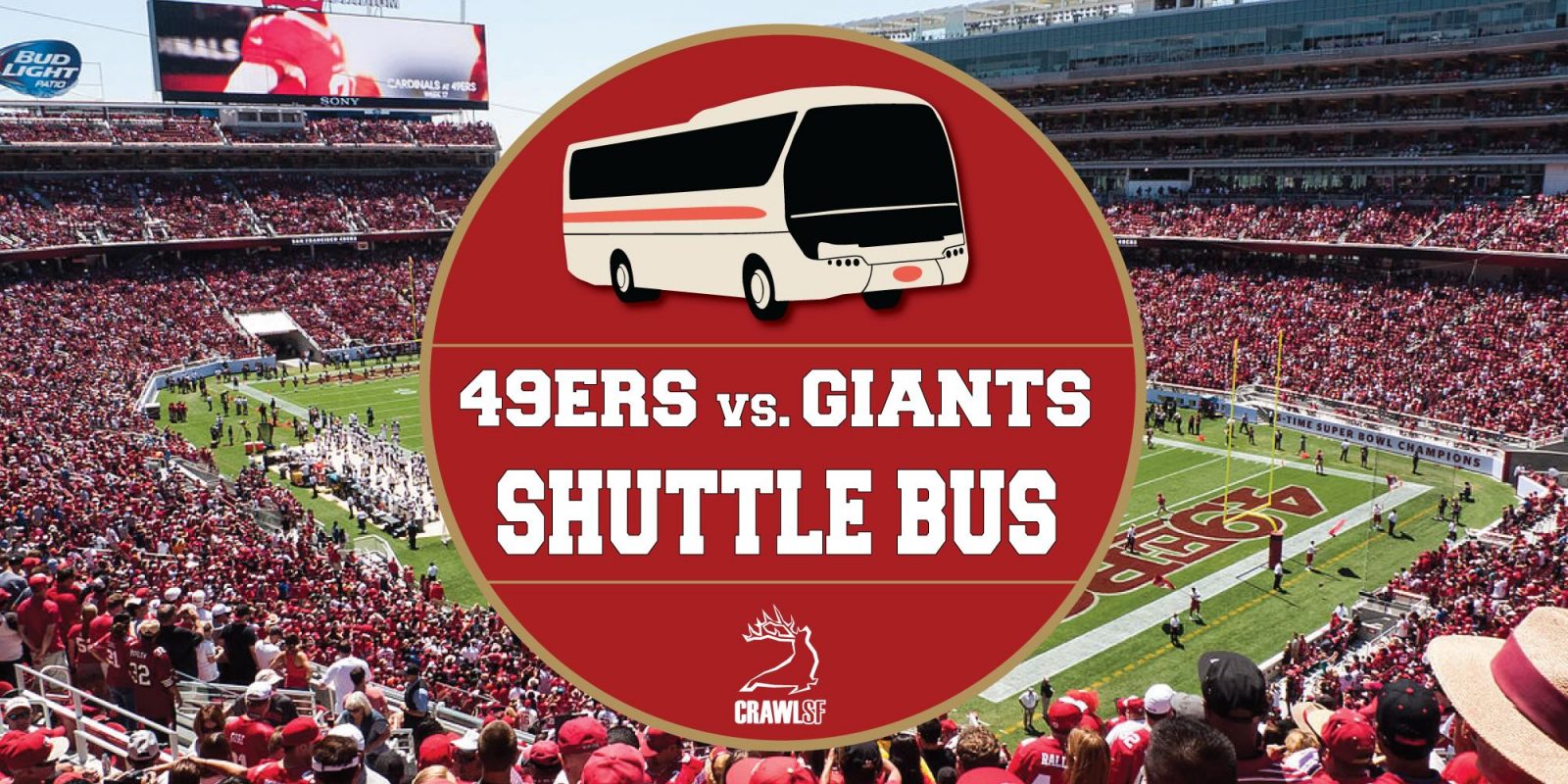 49ers vs Giants Shuttle Bus to Levi's Stadium