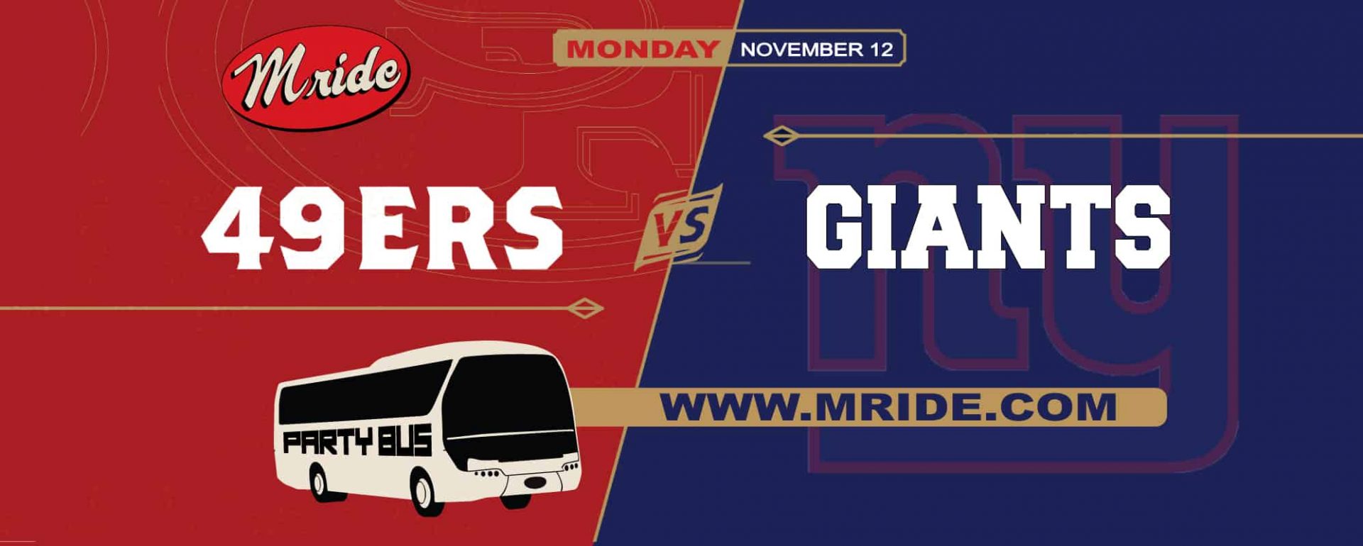 49ers vs. Giants Party Bus to Levi's Stadium