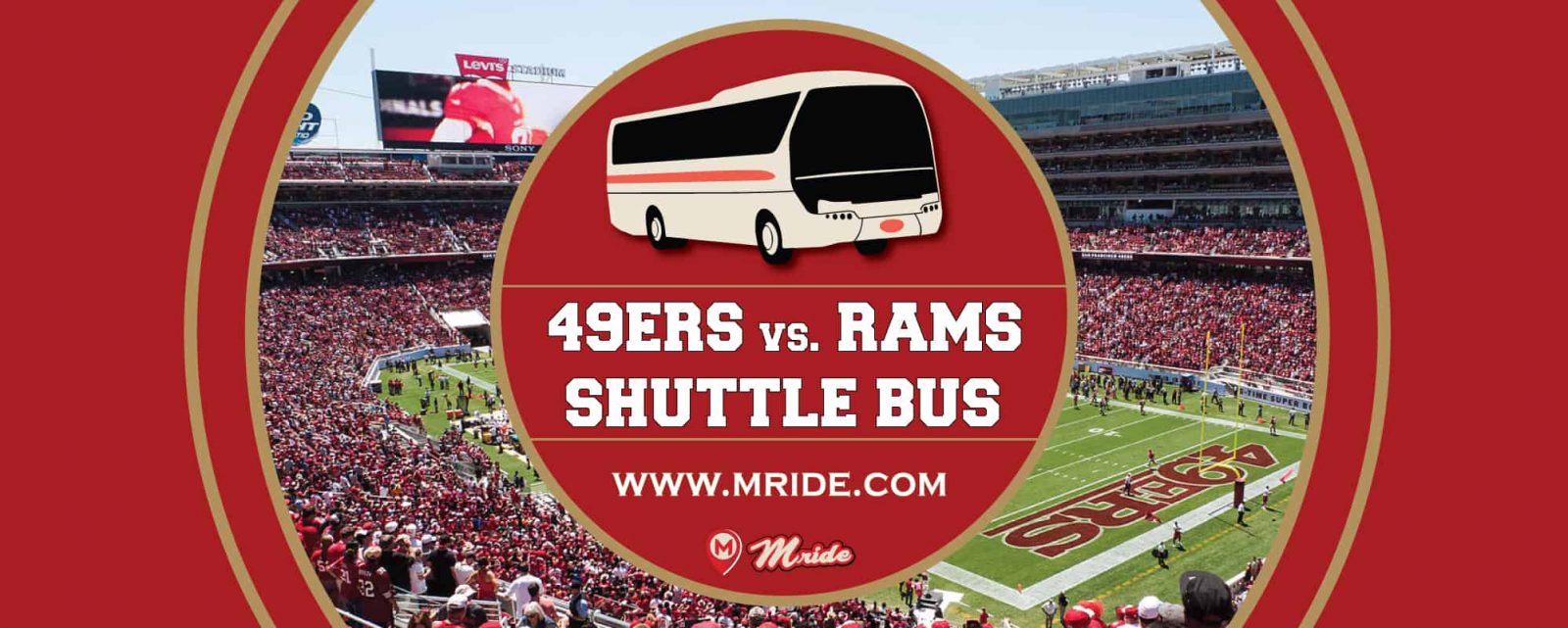 49ers vs. Rams Shuttle Bus to Levi's Stadium