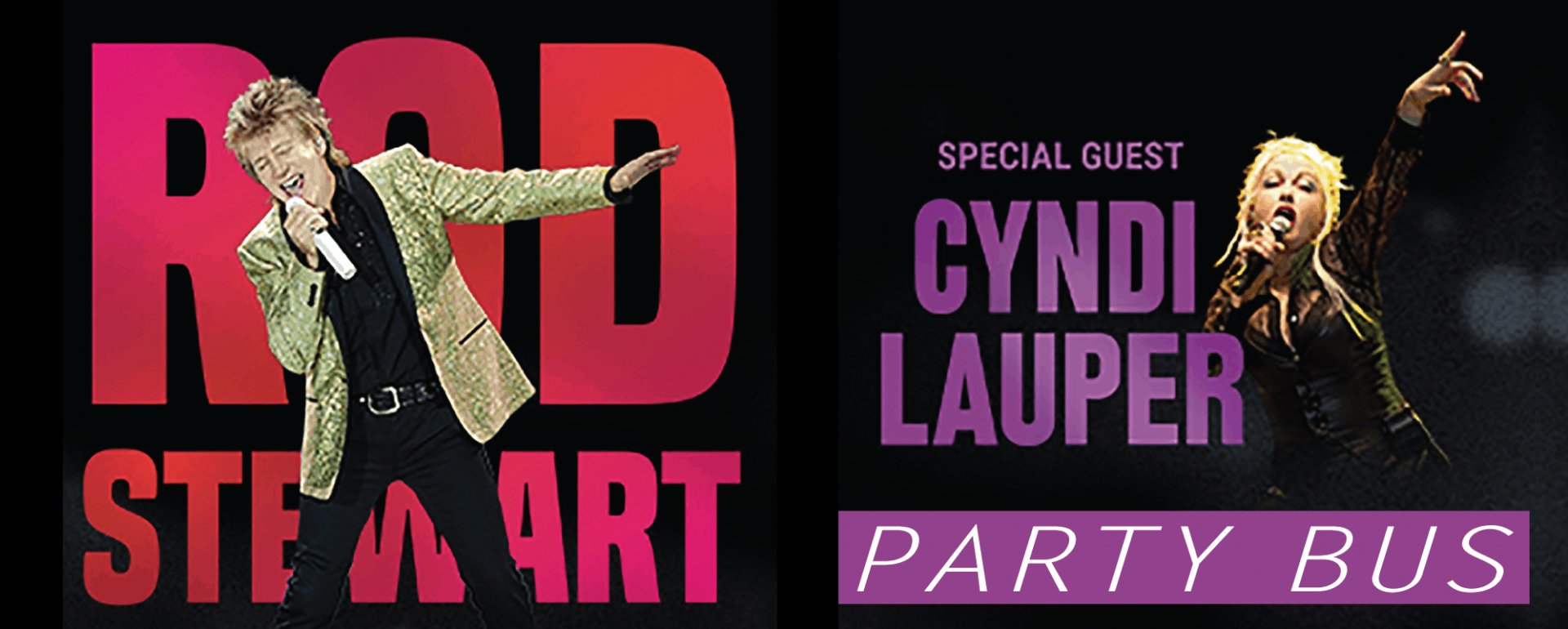 Rod Stewart and Cyndi Lauper Party Bus