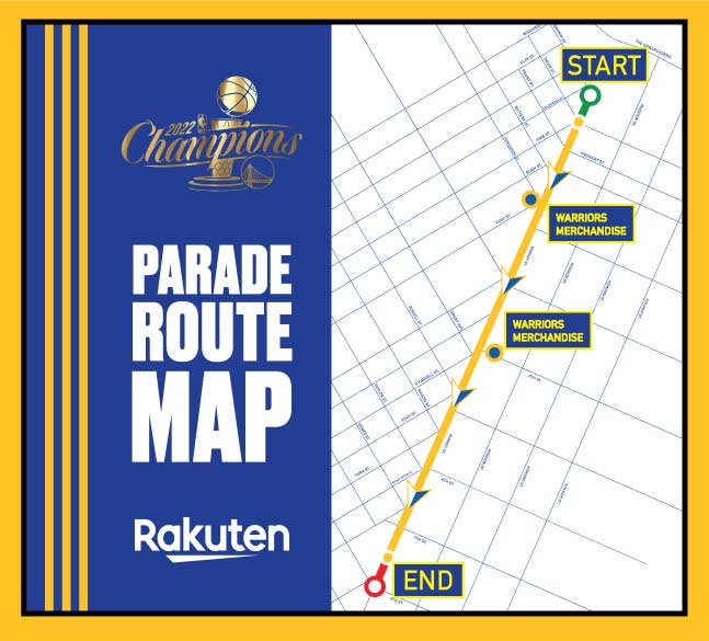 Warriors Championship Parade Map