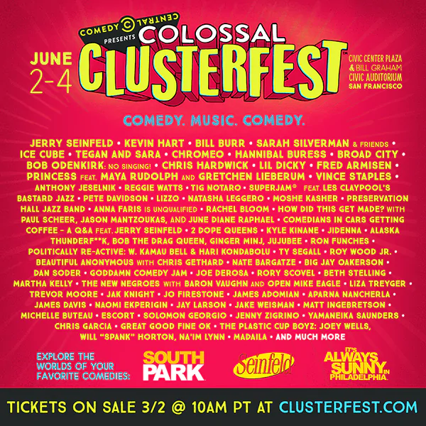 Comedy Clusterfest San Francisco Lineup