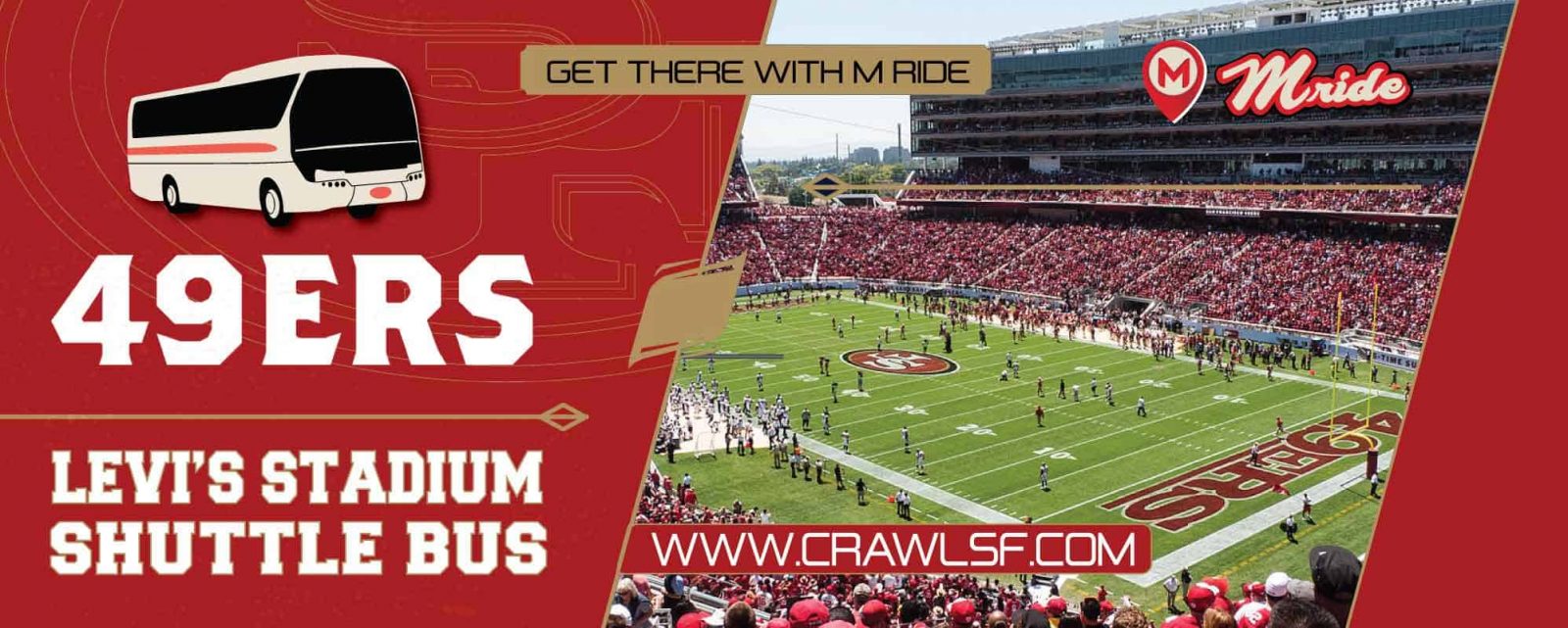 San Francisco 49ers Shuttle Bus to Levi's Stadium - CrawlSF