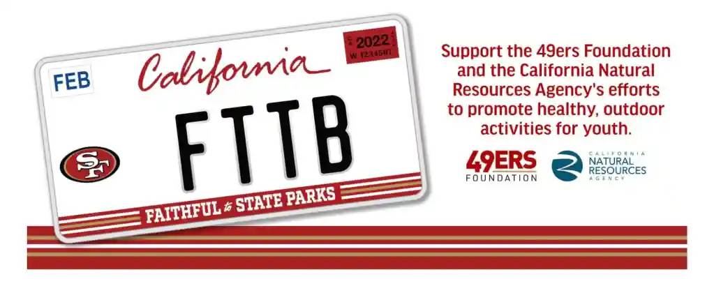 San Francisco 49ers fans can reserve team license plates to benefit state  parks