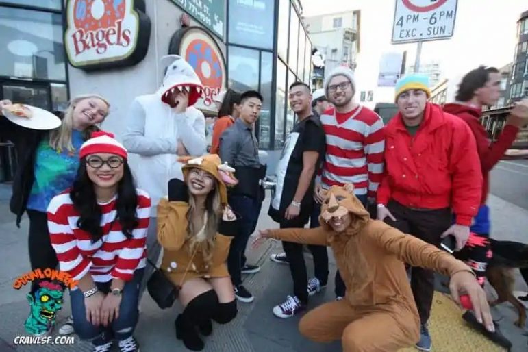 Pub Crawlers at The Halloween Pub Crawl