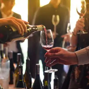 Pouring Wine in Napa