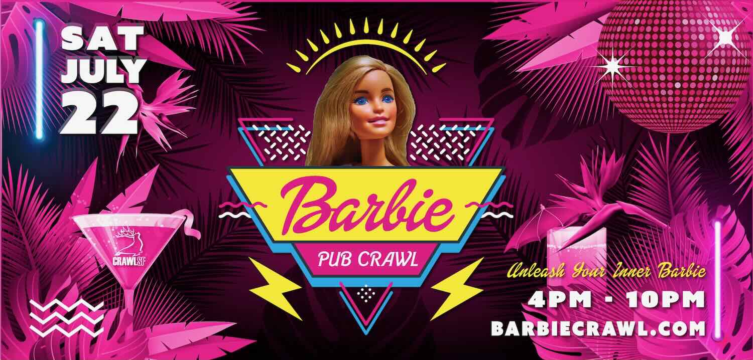 Barbie Pub Crawl San Francisco Flyer