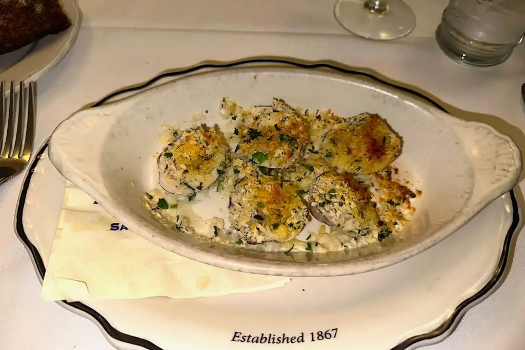 Baked Clams Elizabeth at Sam's Grill