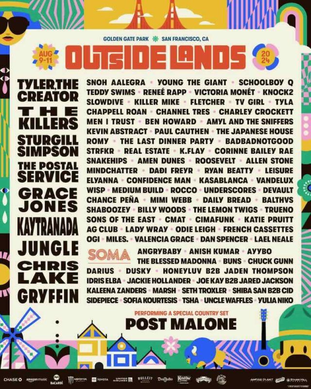 Outside Lands Lineup for 2024 is here! CrawlSF