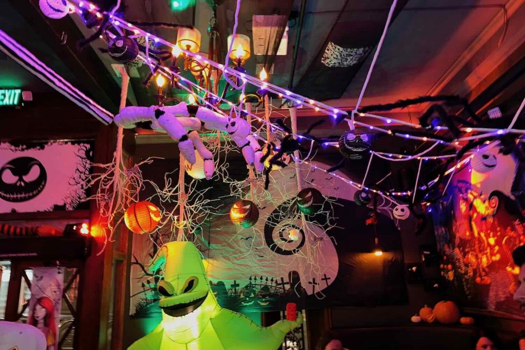 Interior of the A Nightmare Before Christmas Themed Bar in San Francisco, CA