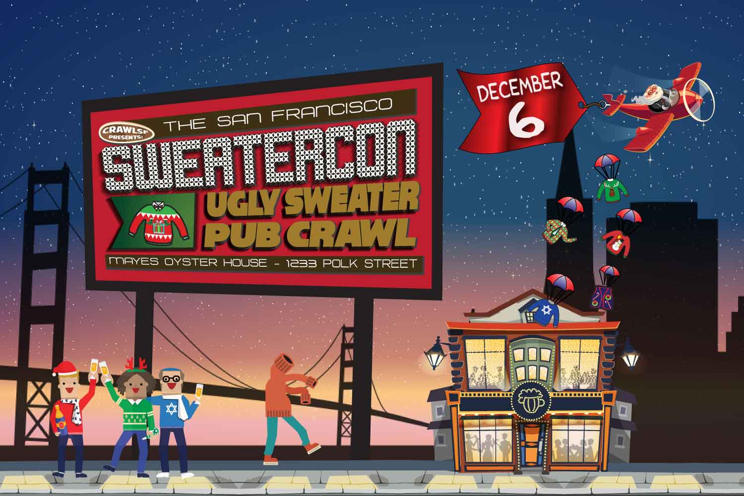 Ugly Sweater Pub Crawl San Francisco