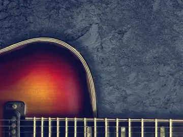 Guitar on Grey Background