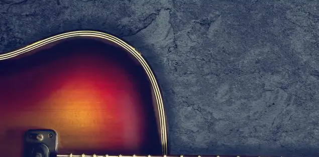 Guitar on Grey Background