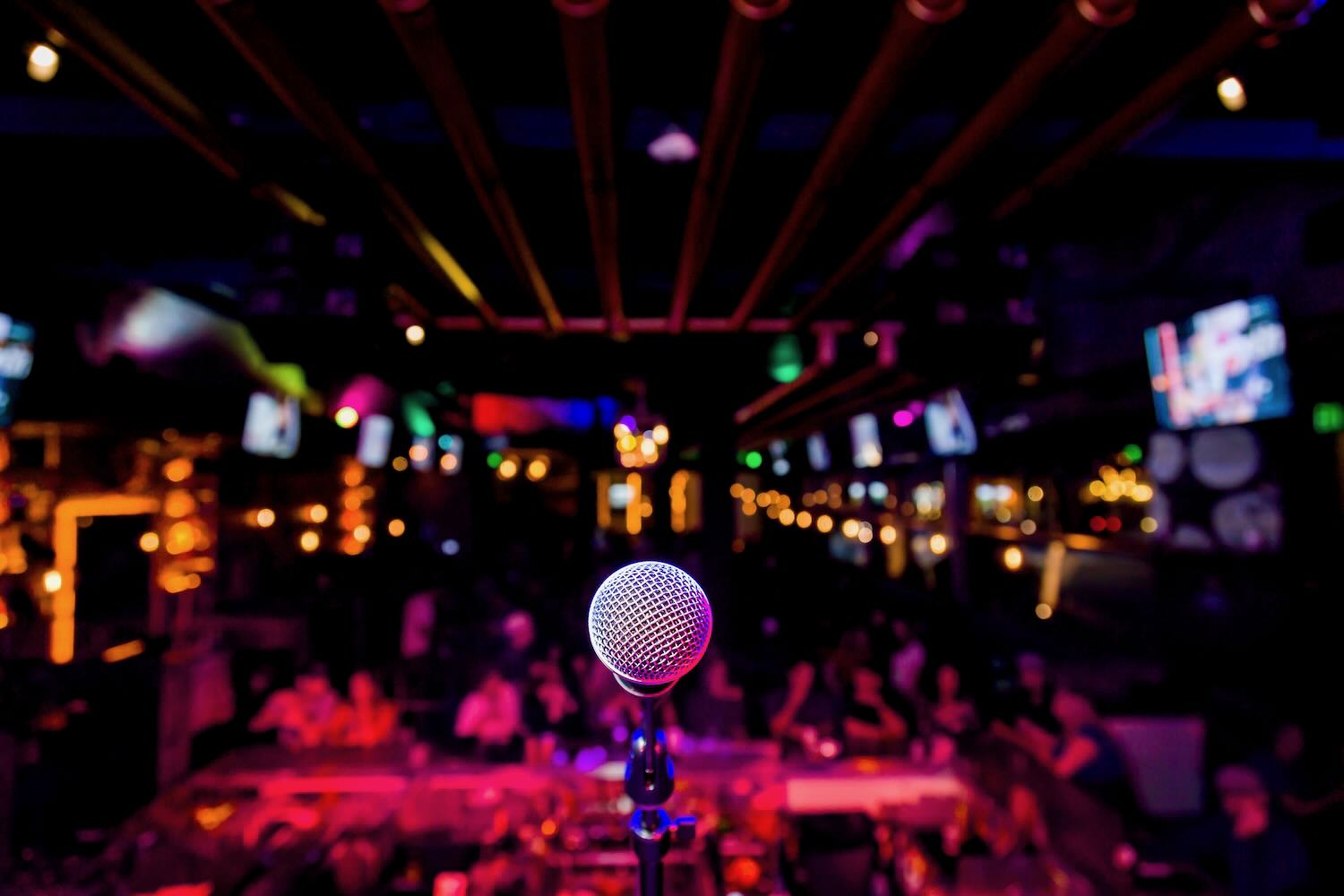 Audience at comedy show in SF