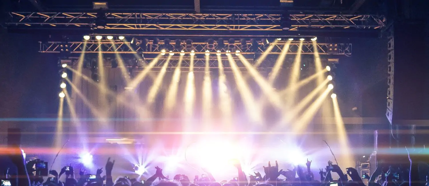 Rock concert light show