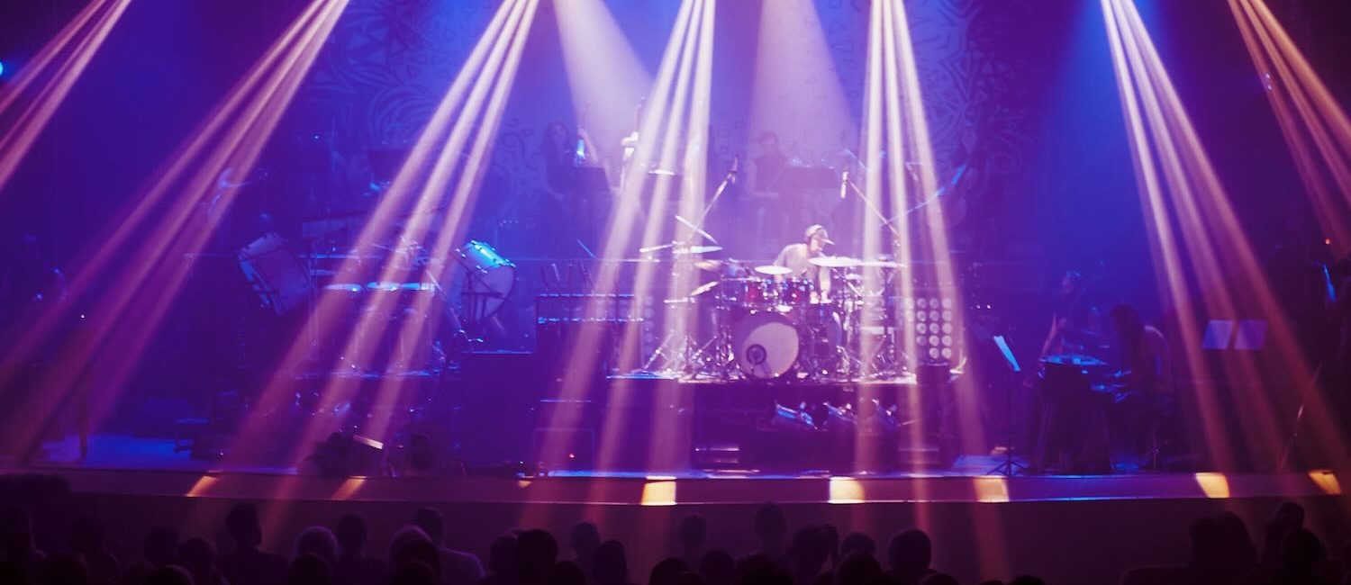 Drummer on stage at rock concert