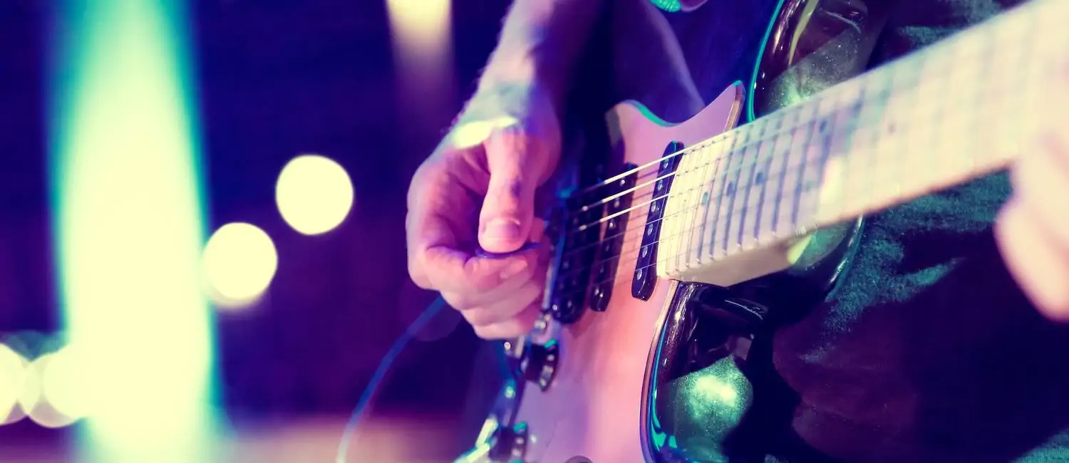 Guitar player at concert