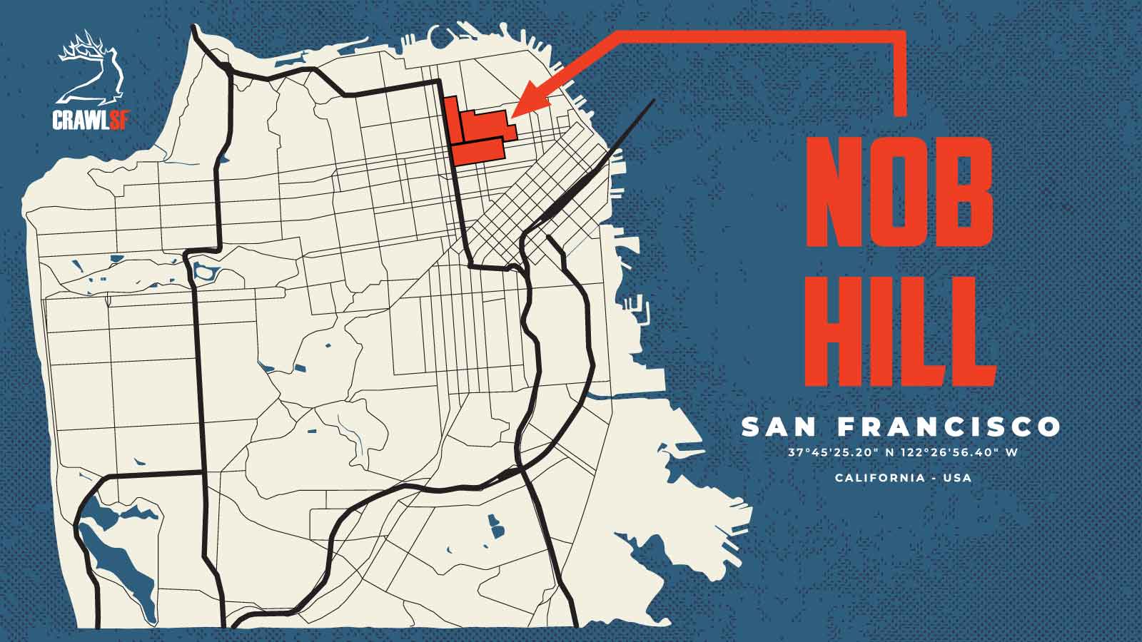 San Francisco Neighborhood Map - Nob Hill