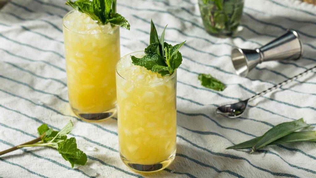 Chartreuse Swizzle Cocktail