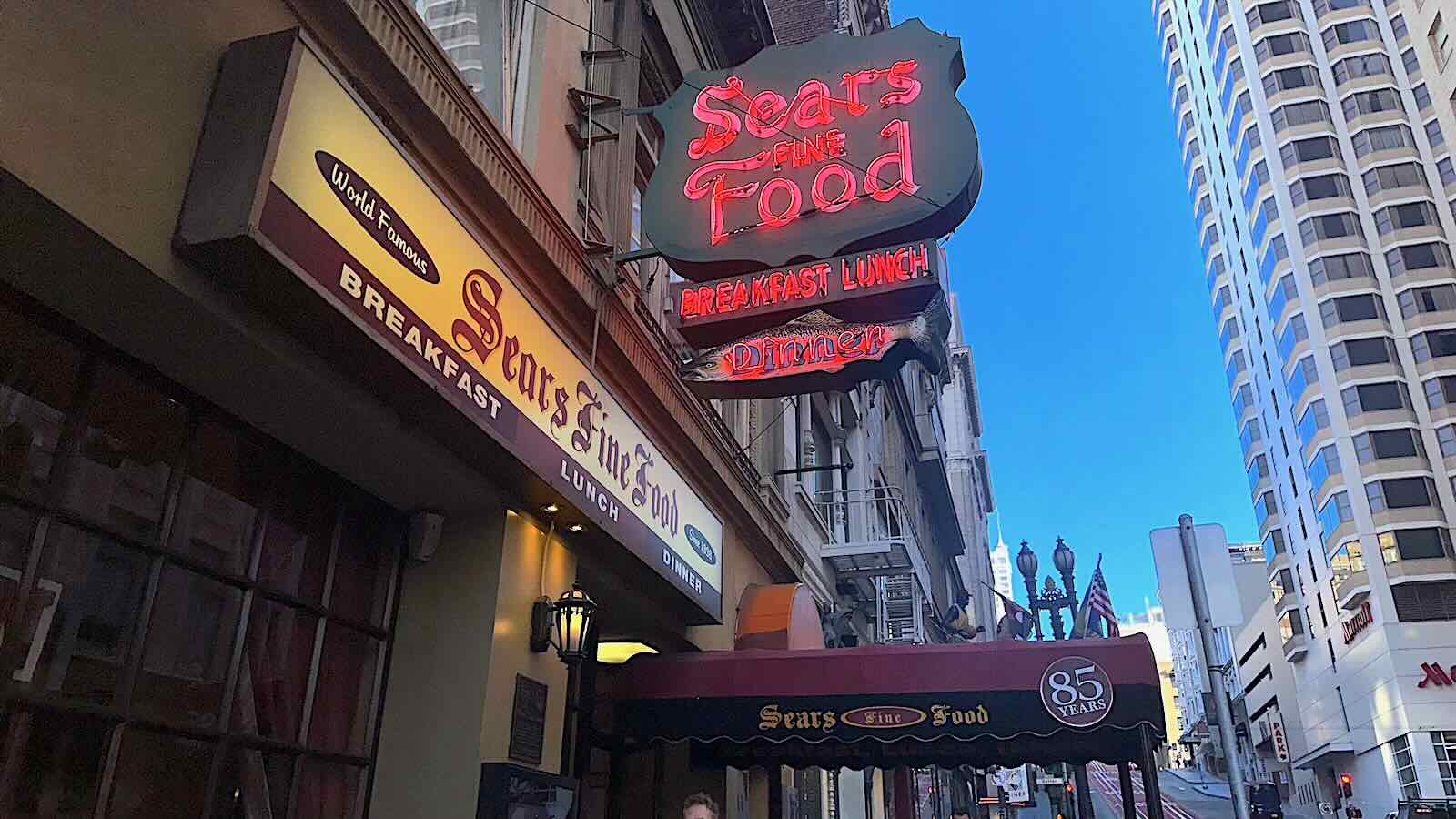 Exterior of Sear's Fine Food