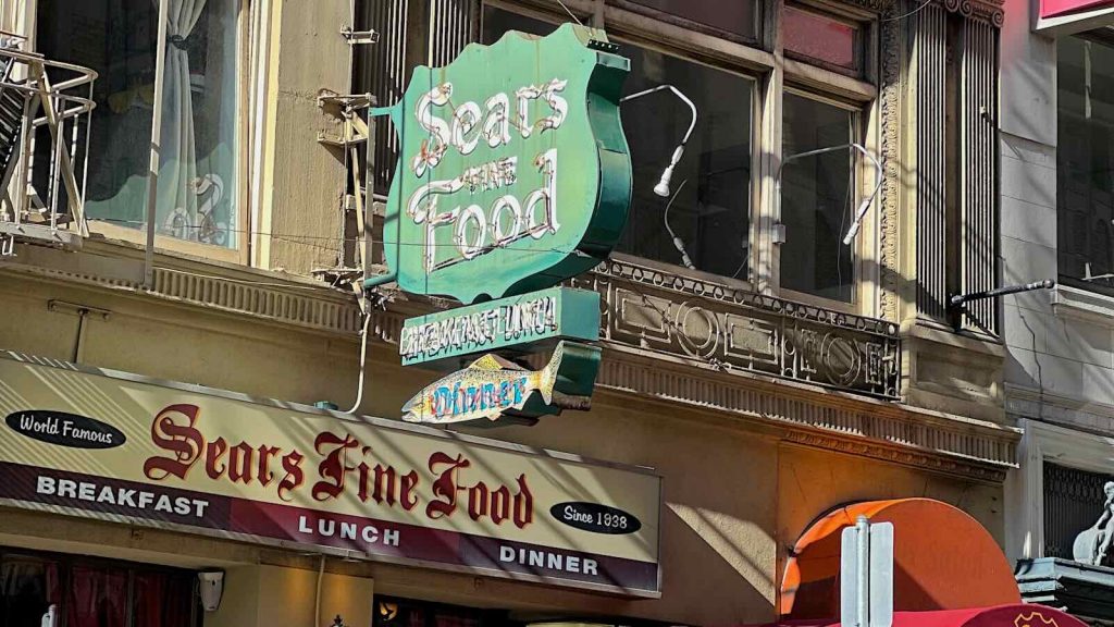 Sear's Fine Food Sign