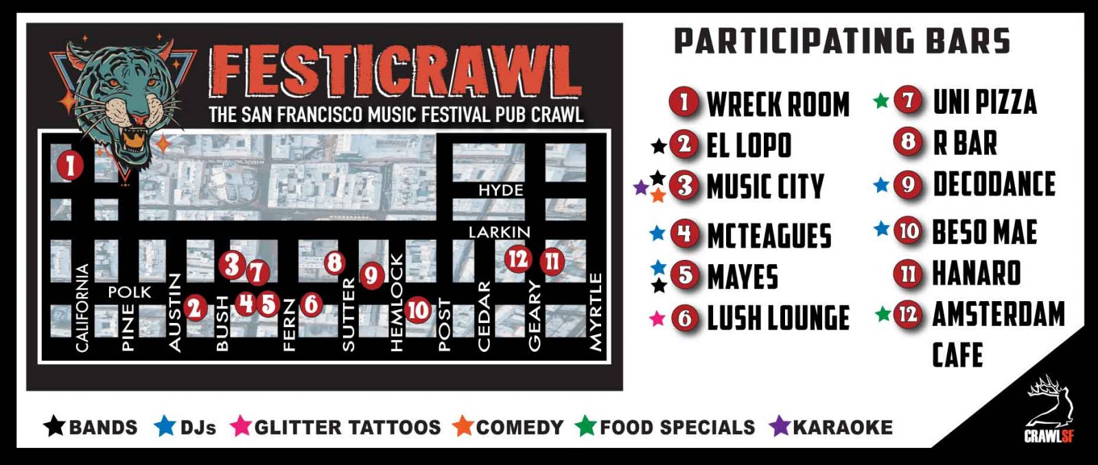 Festicrawl 2025 Map