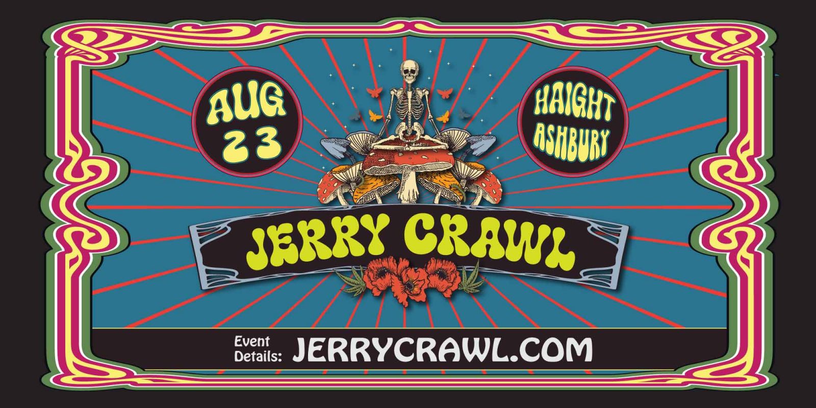 Jerry Garcia Pub Crawl Poster