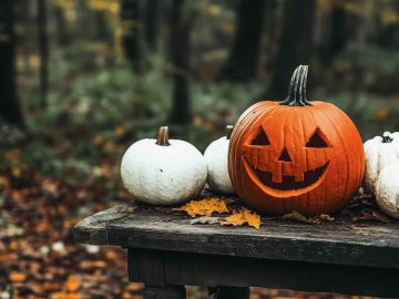 Jack O Lantern on Bench